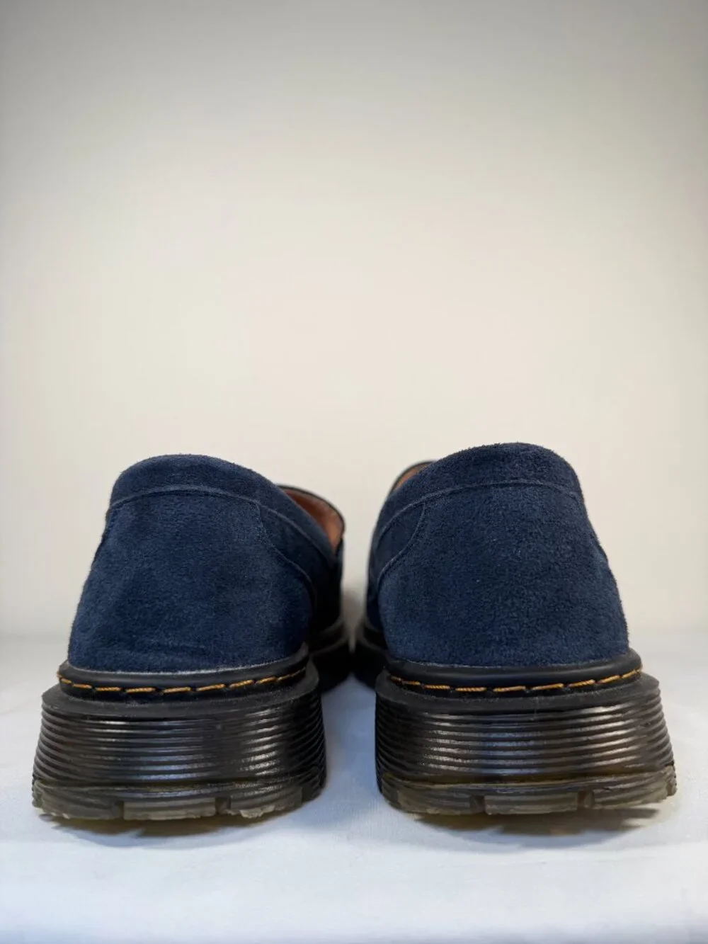 NWOT SENNYO Blue Suede Leather Penny Loafer Shoes 9.5